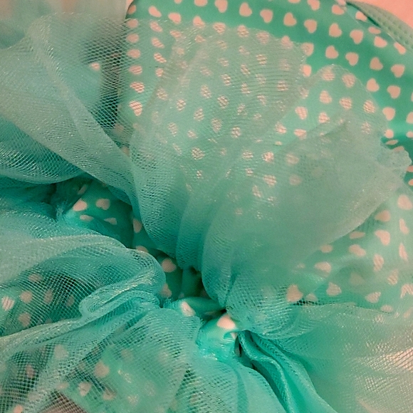 Girl's OP 1 Piece Heart Swimsuit with Skirt - Picture 3 of 11